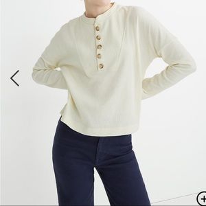 Madewell thread and texture long sleeve Henley